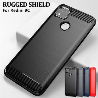 Xiaomi Redmi 9C Case Carbon Fiber Cover Shockproof Phone Case