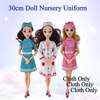 ของเล่นเด็กเครื่องแบบพยาบาลเจ้าหญิง Bjd สําหรับตุ๊กตา 30 ซม.