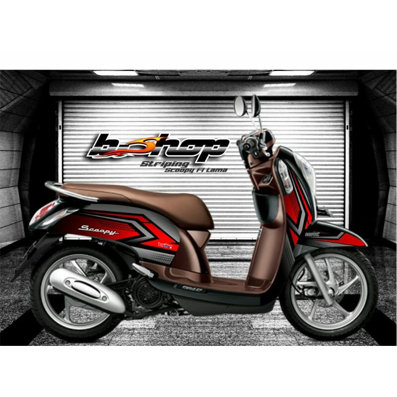 สติ๊กเกอร์รูปลอก Scoopy Striping Scopy ตกแต่งร่างกายแบบเต็มตัว ...