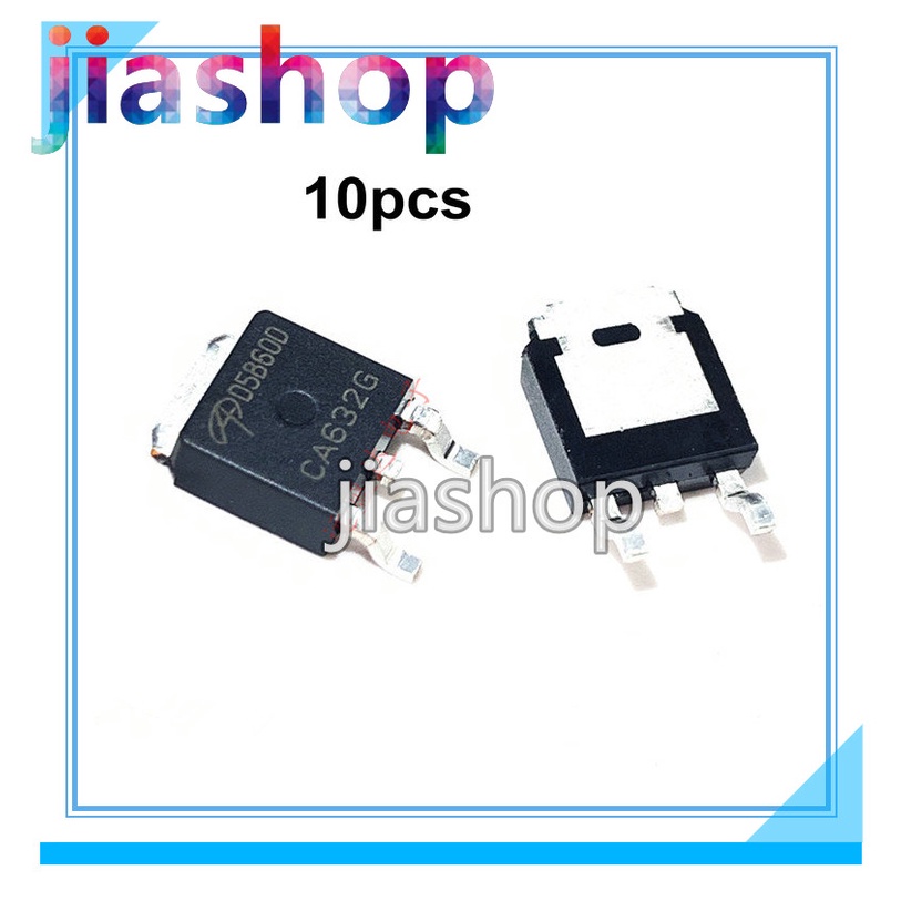10pcs D5B60D AOD5B60D TO-252 600V 5A