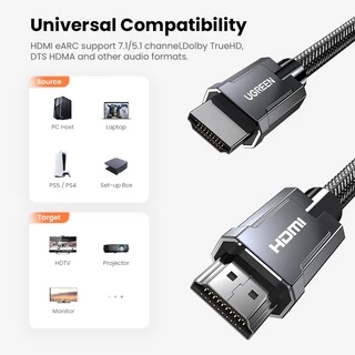UGREEN สายเชื่อมต่อ HDMI 2.1 8k/60hz 4k/120hz 48gbps hdcp 2.2 HDMI สําหรับ ps 4