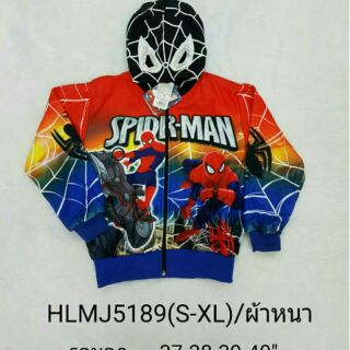 เสื้อ Jacket  spiderman รุ่นผ้าหนา งานลิขสิทธิ์แท้