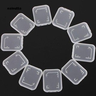 cal_10Pcs Lightweight Clear Standard SD SDHC Memory Card Case Storage Holder Box