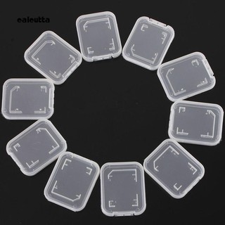 cal_10Pcs Lightweight Clear Standard SD SDHC Memory Card Case Storage Holder Box