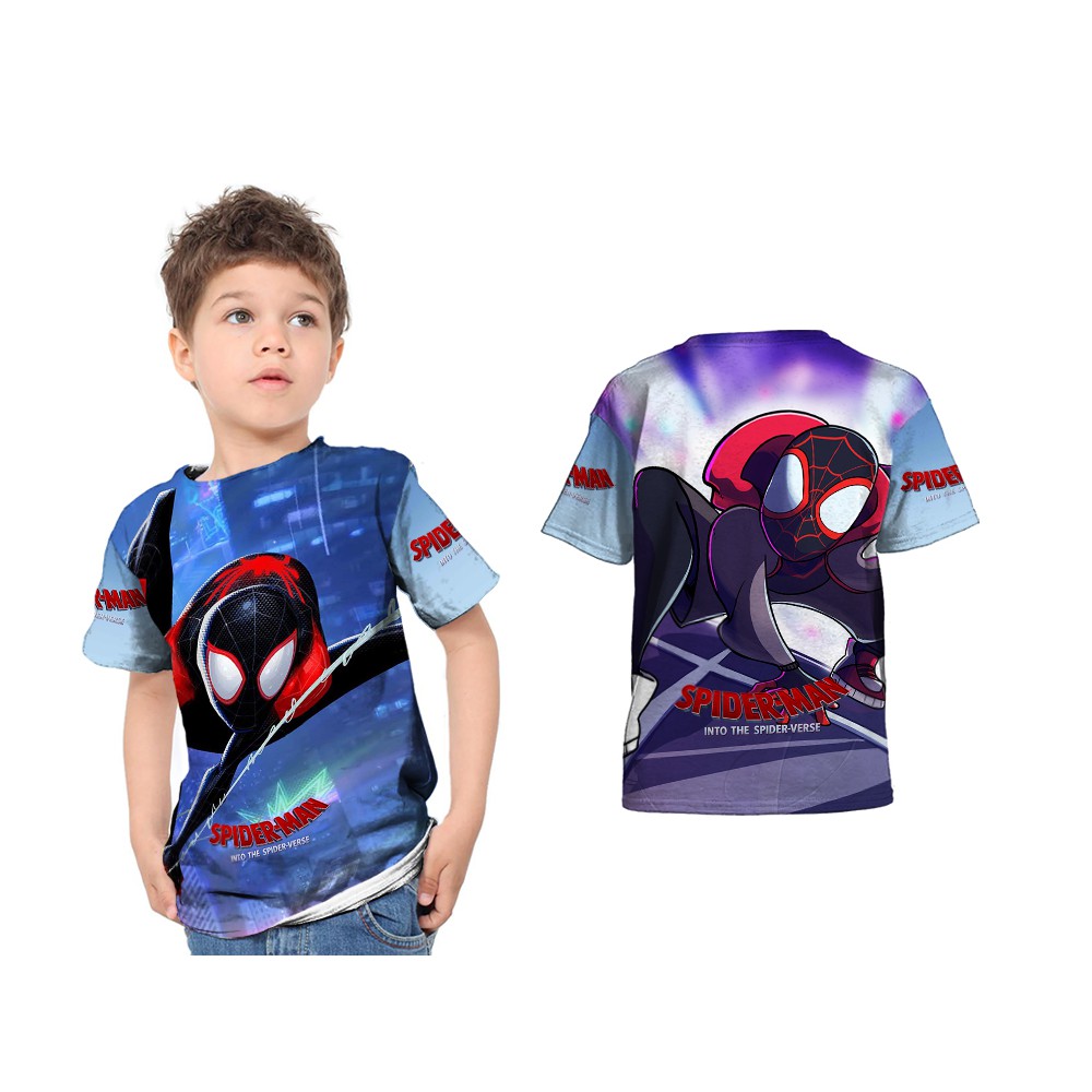 เสื้อผ้าเด็ก Unisex ออกแบบ SPIDER-MAN INTO THE SPIDER-VERSE 3D FullPrint Art 2