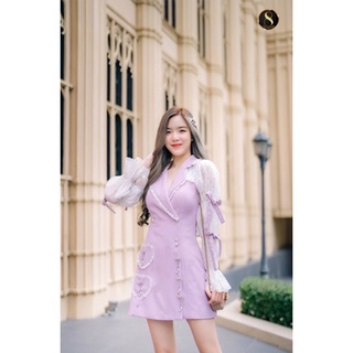 💝เดรสสูทคอปกแขนยาวน่ารักๆ ใส่ออกงาน งานแต่ง งานบวช ทำบุญ💝