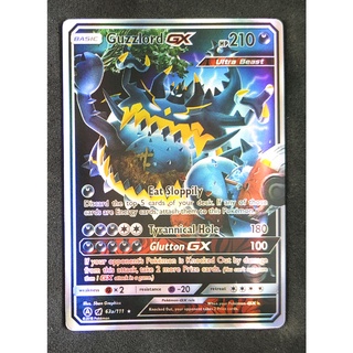 Guzzlord GX 63a/111 อคูจิคิง Pokemon Card (Matt Shadow Series) ภาษาอังกฤษ