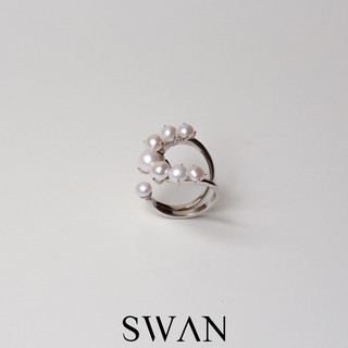 SWAN - Mera Pearl Ring แหวนเงินแท้ มุกแท้ มุกน้ำจืด ฟรีไซส์