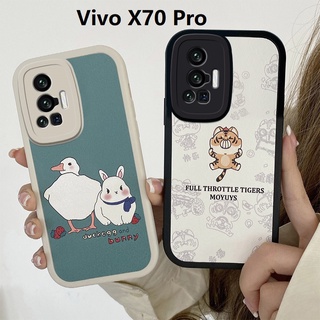 Shockproof Snoopy เคส Vivo X70 Pro Soft Case Tiger bear Vivo X50 Pro X60 Y19 Soft Cover Vivo X70 เคสโทรศัพท์ Phone Cover