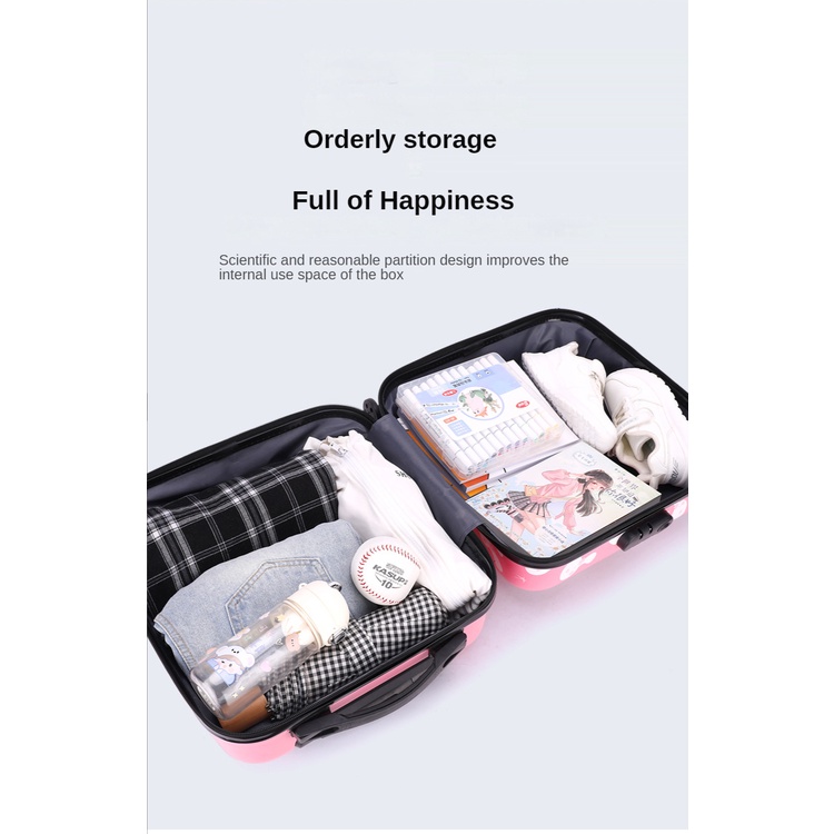 Borammy 18 นิ ้ วรถเข ็ นเด ็ กกระเป ๋ าเดินทาง 3D การ ์ ตูน Spinner Wheels - รูปที่ 7