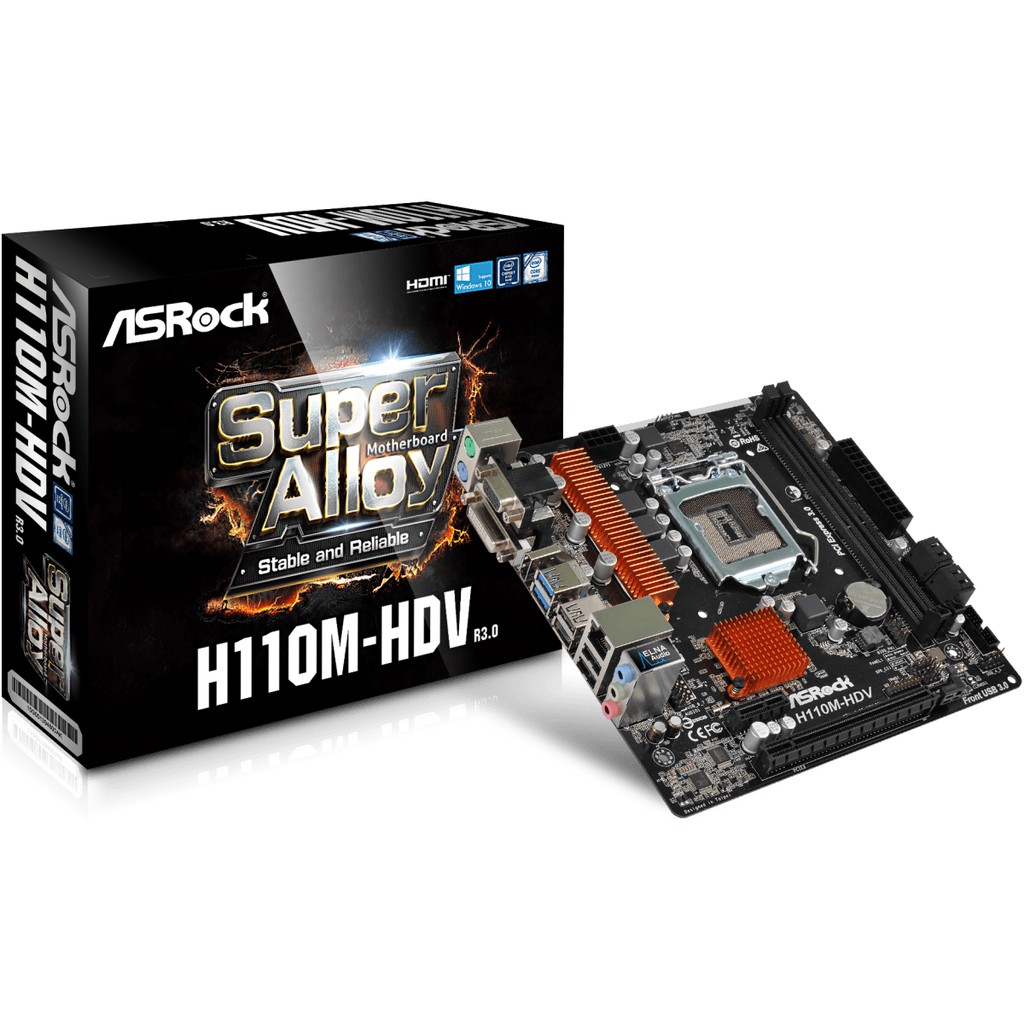 เมนบอร์ด สําหรับ ASRock H110M-HDV R3.0