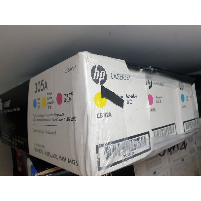 ตลับหมึก HP 305A YELLOW MAGENTA CYAN สีเหลือง สีม่วงแดง สีฟ้า CE412A CE413A CE411A ของแท้ กล่องไม่สว