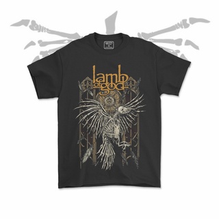 คอลูกเรือเสื้อยืดคอกลมLamb Of God สายนาฬิกาข้อมือ สําหรับผู้ชาย และผู้หญิง V12ผ้าฝ้ายแท้