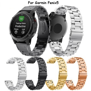 สายนาฬิกาข้อมือสแตนเลส 22 มมสำหรับนาฬิกาข้อมือ Garmin Fenix 5 / 5 Plus / Forerunner 935 / 945