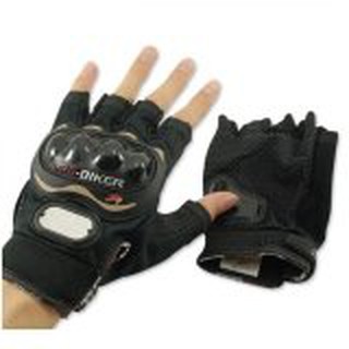 PROBIKER ถุงมือครึ่งนิ้ว ขับขี่รถมอเตอร์ไซด์ และจักรยาน แบบมีเกาะ ไซส์ XL (สีดำ)