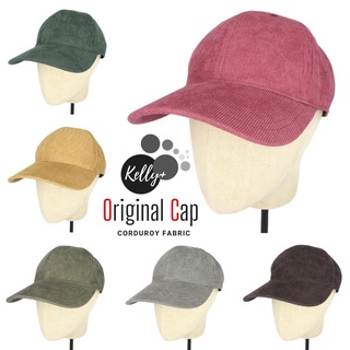 หมวกแก๊ปลูกฟูก Kelly Original Cap Mini Corduroy  ปรับไซส์ได้ 57-61 cm.( Set 16S )