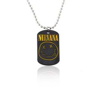 สร้อยคอ พร้อมจี้โลโก้ Nirvana Band สไตล์ฮิปฮอป