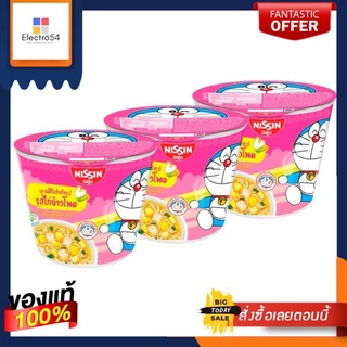 นิสชินมินิคัพรสไก่ผสมข้าวโพด 40ก.X3NISSIN MINI CUP CHICKEN WITH CORN 40G.X3