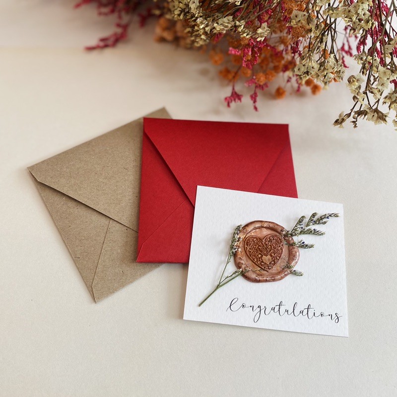 𝓁𝒾𝓁𝒾 การ์ดตราประทับครั่งขนาด 8x7 cm. card