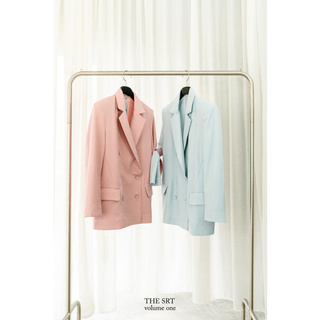 SIRINTRA The SRT X1 TJK04 Pastel Blazer  เสื้อเบลเซอร์ทรงตรง ไหล่เสริมฟองน้ำ ดีเทลกุ้นตะเข็บทั้งตัว