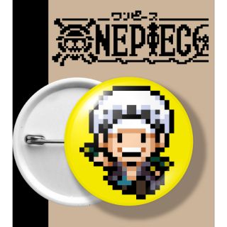 ONE PIECE BADGE PIXEL เข็มกลัด วันพีช ลอว์ law