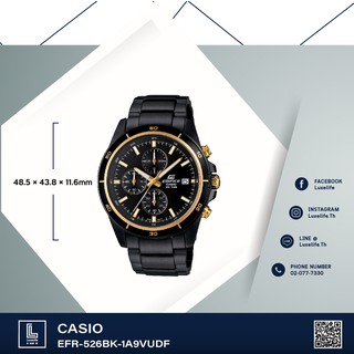 นาฬิกาข้อมือ CASIO รุ่น EFR-526BK-1A9VUDF EDIFICE -นาฬิกา (ประกันศูนย์เซ็นทรัล1ปี)(Black)