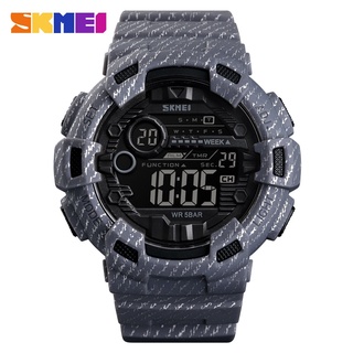 SKMEI Fashion Sport Watch Men Alarm Clock Cowboy Waterproof Week Display Men Watches Denim Digital Watch