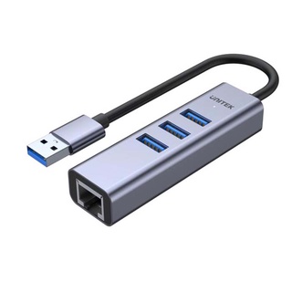 Unitek Unitek H1906A USB3.0 Hub 3x USB-A &amp; Gb Lan.(สินค้ารับประกัน 2ปีเก็บกล่อง) 4-in-1 USB hub .