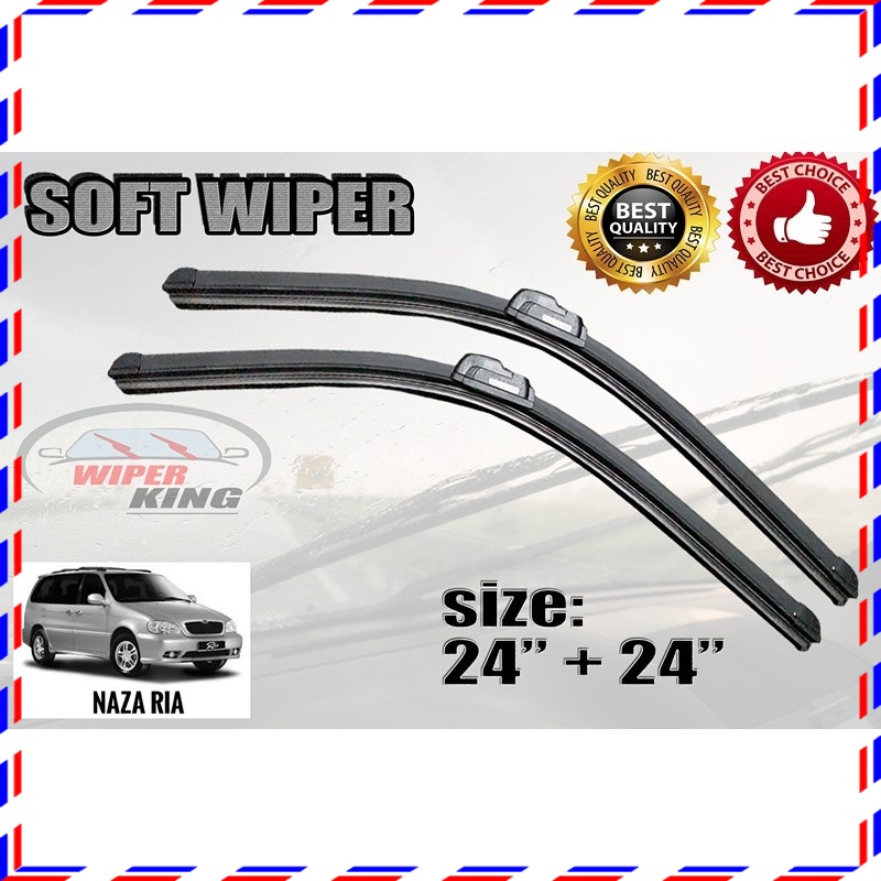 ชุดใบปัดน้ําฝนรถยนต์ Naza Ria Soft (24" + 24")