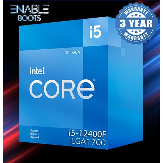 intel Core i5 12400F Sockets FCLGA1700 CPU มือ 1