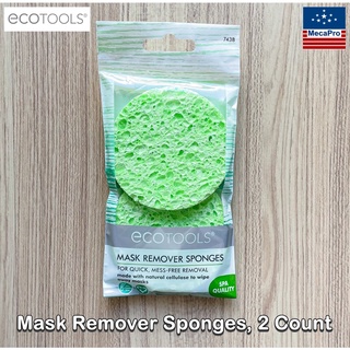 ecotools® Mask Remover Sponges, 2 Count ฟองน้ำทำความสะอาดผิวหน้าหลังการมาส์ก หลังพอกหน้า