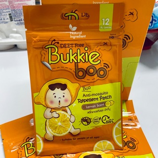 สติกเกอร์กันยุง ยี่ห้อ บัคกี้บู Bukkie Boo ซองละ 12 ชิ้น