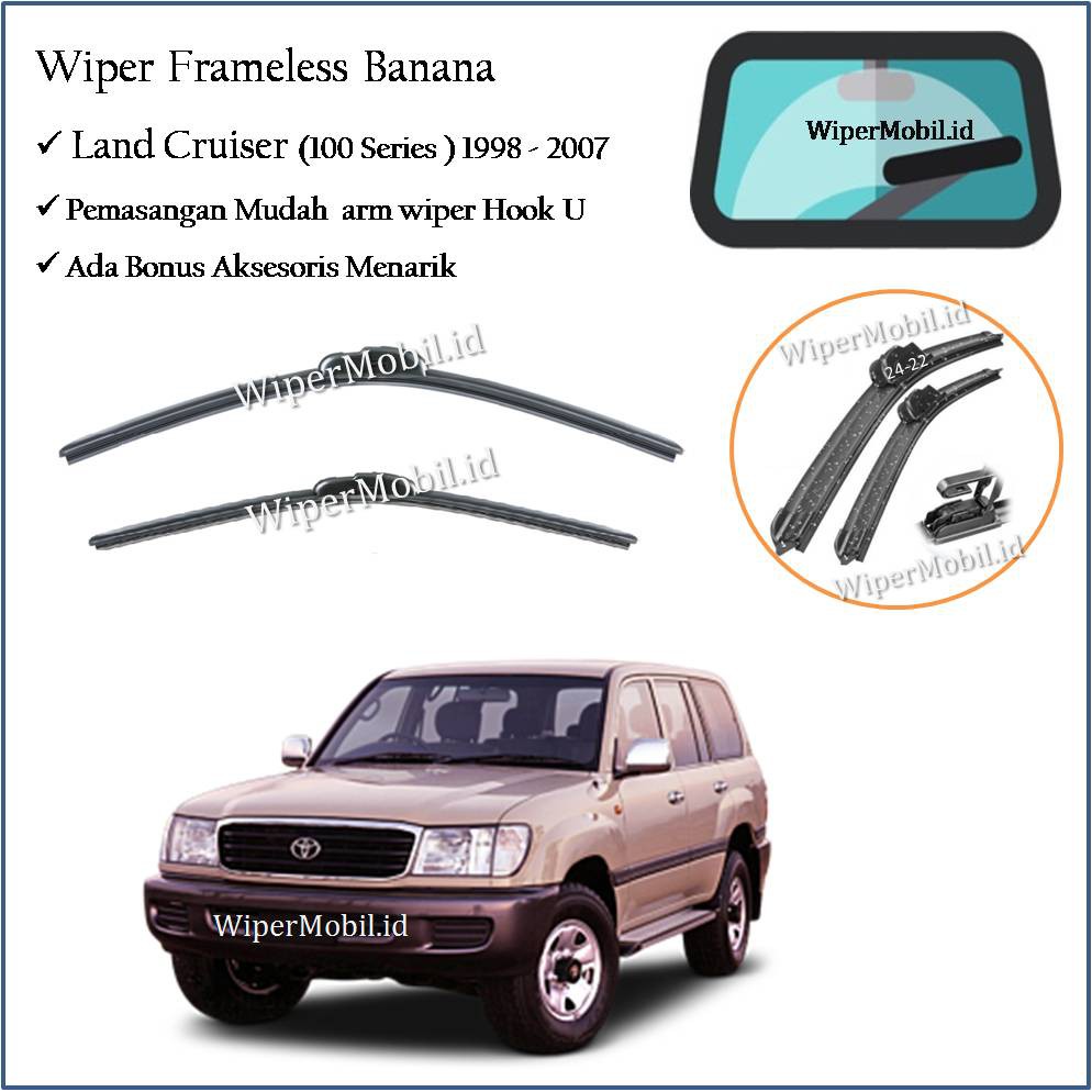 ที่ปัดน้ําฝน Toyota Land Cruiser 100 VX SAHARA 1998 1999 2000 2001 2002 2003 2004 2005 2006 2007 Fra