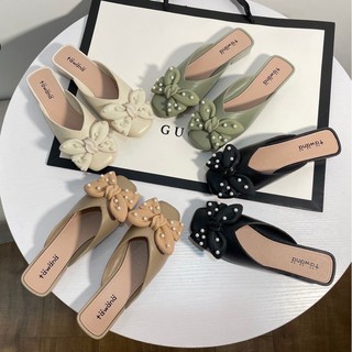 รองเท้าคัดชูเปิดส้น ยางนิ่มพร้อมส่ง