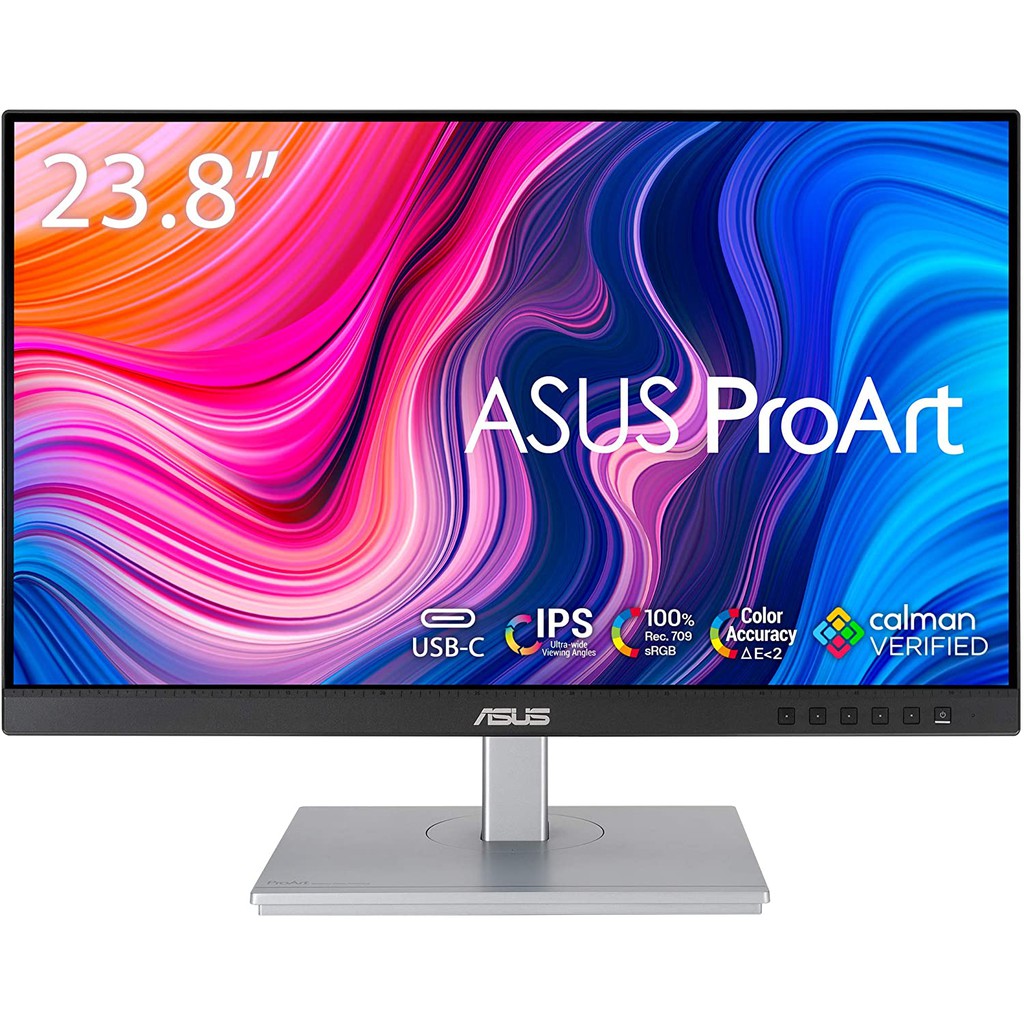 ASUS ProArt Display PA247CV 23.8” Monitor, 1080P Full HD,100% sRGB/Rec. 709, IPS, ΔE < 2, USB hub USB-C HDMI DisplayPort