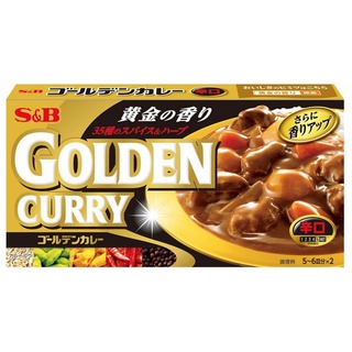 S&amp;B Golden Curry Sauce Mix Hot 198 g เครื่องแกงกระหรี่ญี่ปุ่น แบบก้อนเผ็ดมาก (12564)