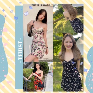 TFIRST 🌻 Mini dress ไหมญี่ปุ่น ดีเทลสายรัดด้านหลัง🤍✨