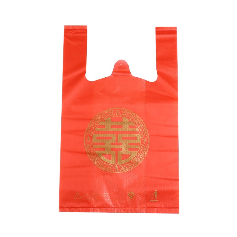 ถุงพลาสติกสีแดง ขนาด 26*42 ซม ถุงใส่ขนมขันหมาก ถุงขวัญแต่งงาน แต่งงาน ถุงขนม หนา - รูปที่ 3