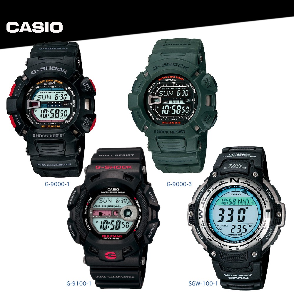 Casio Outgear Watch GD-400 รุ่น  SGW-300H-1 GD-400GB-1B2 GD-400DN-8 GD-400-1B2 GD-400-1 DW-6900MS-1