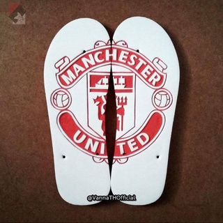 รองเท้าแกะลาย | ลาย Manchester United | ช้างดาว ของแท้ | Handmade | (Pre-พรีออเดอร์)