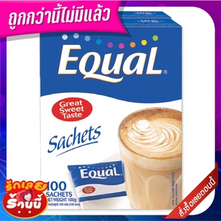 อิควล สารให้ความหวานแทนน้ำตาล 100 ซอง X 2 กล่อง Equal Sugar 100 Sticks x 2 boxes