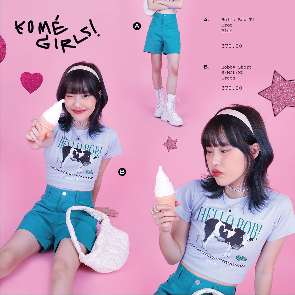 kome.offi กางเกงขาสั้นขอบลูกไม้ รุ่น sora short