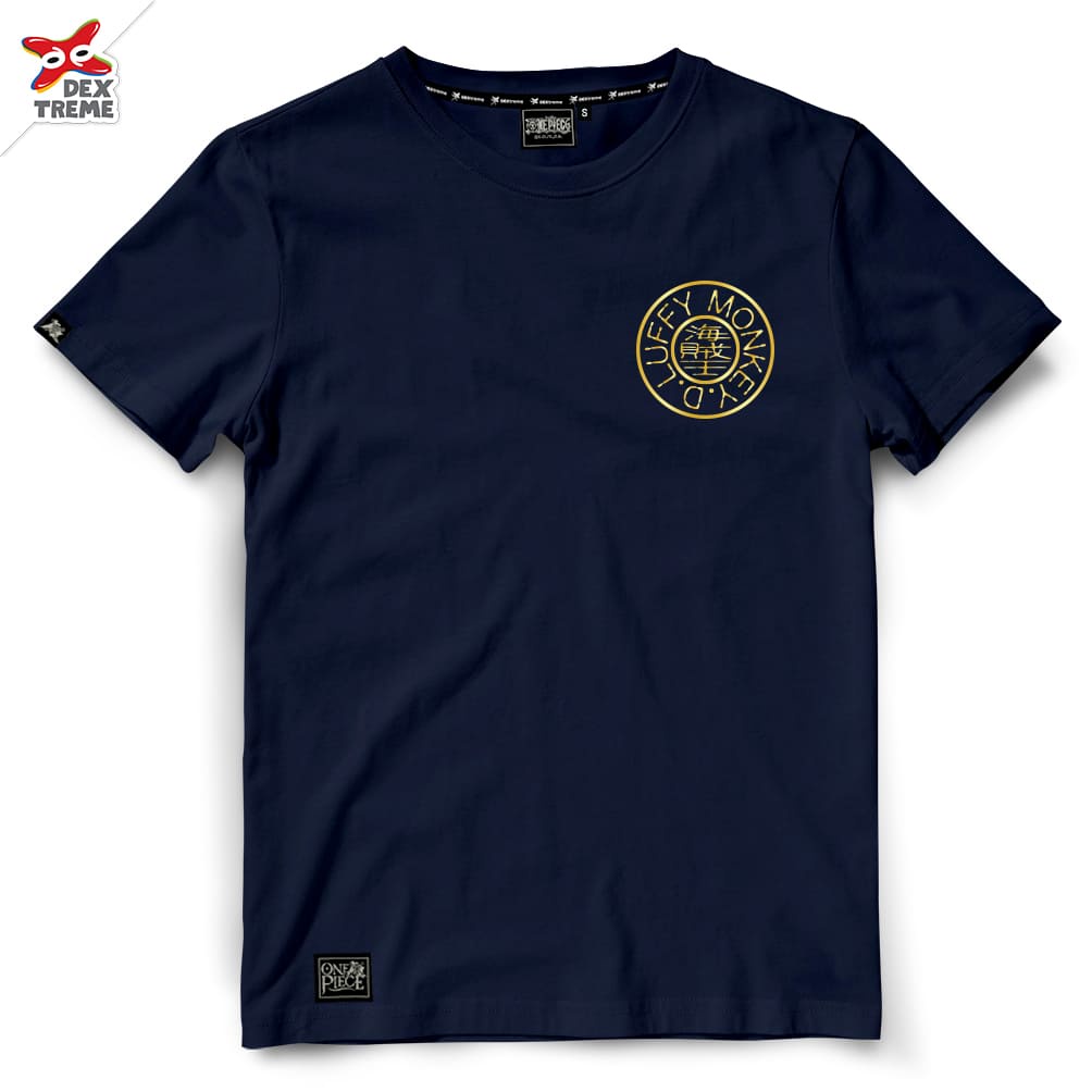 Dextreme เสื้อวันพีซ T-shirt DOP-1457 One Piece ลาย ลูฟี่ Luffy มีสีกรมและสีดำ