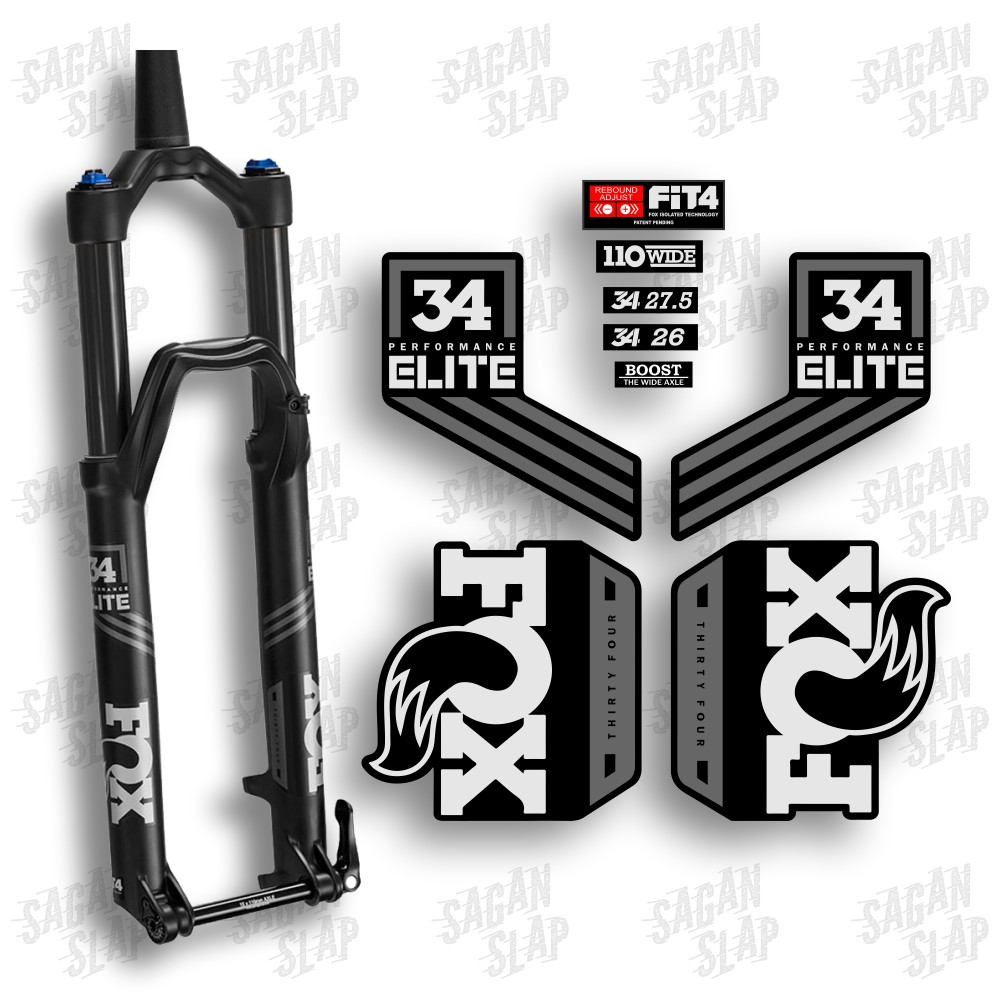 FOX 34 Elite Sticker Decal Fork Mtb Bike Sticker – โปรปัง