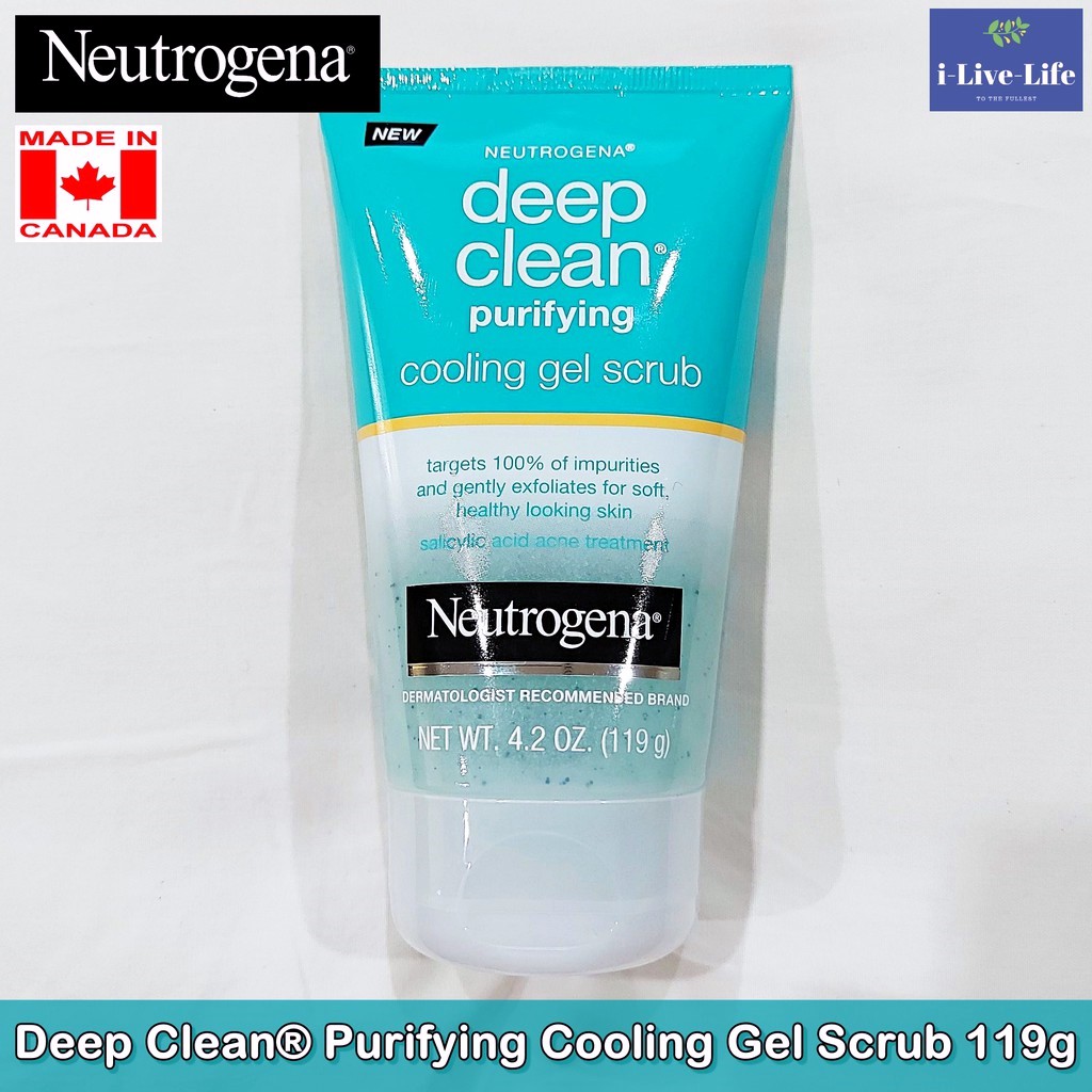 neutrogena deep clean cooling gel scrub