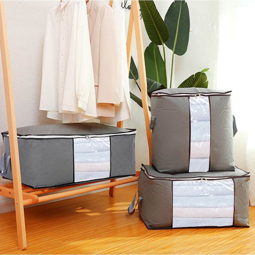 [ส่งจากไทย]MK home กระเป๋าเก็บผ้าห่ม ผ้านวม เครื่องนอน กันฝุ่น ป้องกันความชื้น สำหรับเก็บเสื้อผ้าผ้านวม เครื่องนอน B004