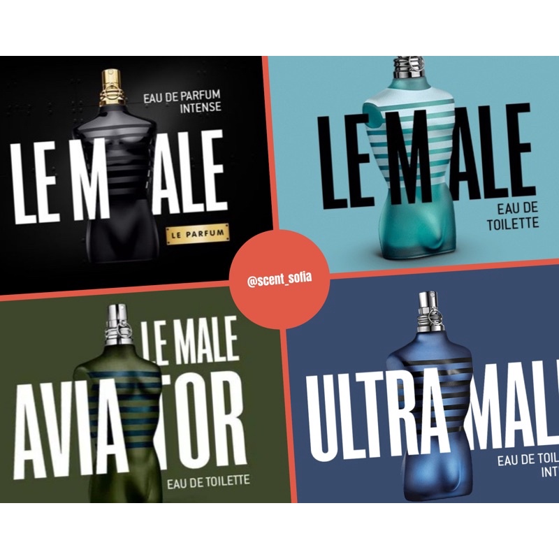 นํ้าหอมแบ่งขาย JEAN PAUL GAULTIER Le Male EDT,Aviator,Le Parfum & Ultra Male