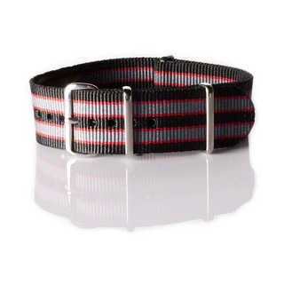 สายนาโต้ nato strap รุ่น black red grey jamebound