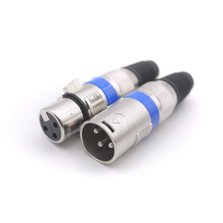 xlr 3 pin female male mic แจ็คปลั๊กเชื่อมต่อสายเคเบิ้ลเสียงไมโครโฟน