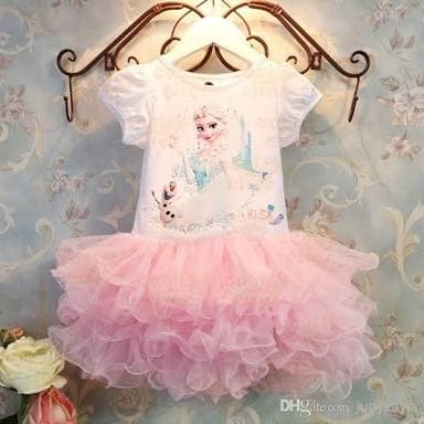 Disney Frozen Dress สําหรับเด็ก Elsa และ Anna Character Kid Tutu Dress